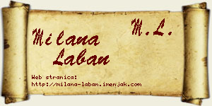 Milana Laban vizit kartica